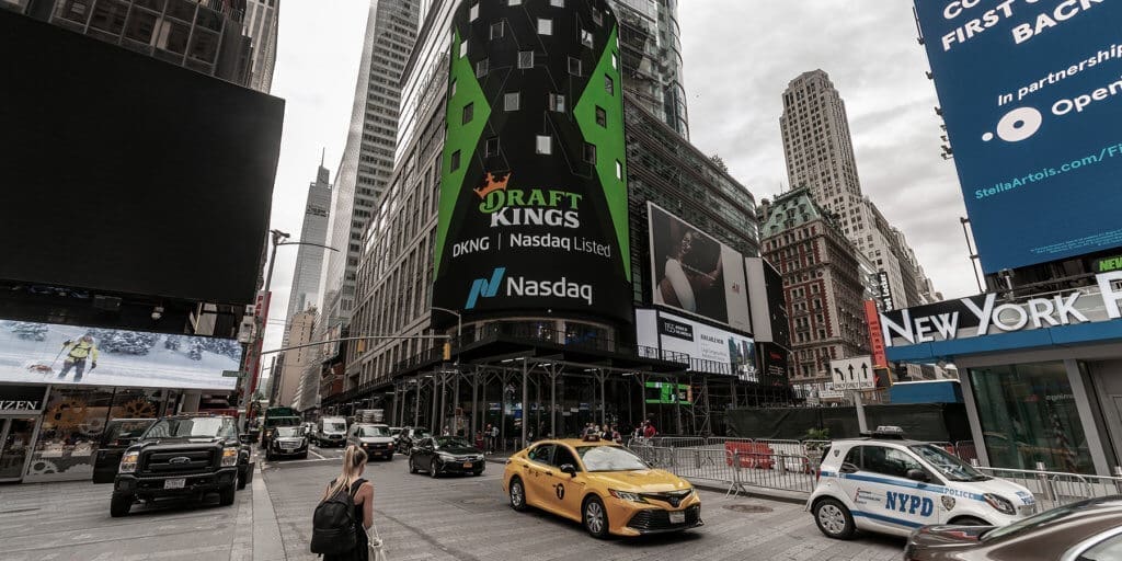 DraftKings billboard in Times Square